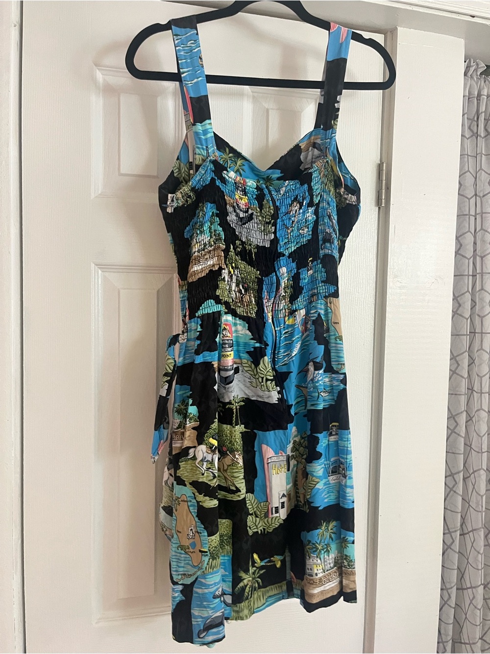 Tropical Print Mini Dress XL Made in Hawaii - Picture 4 of 9